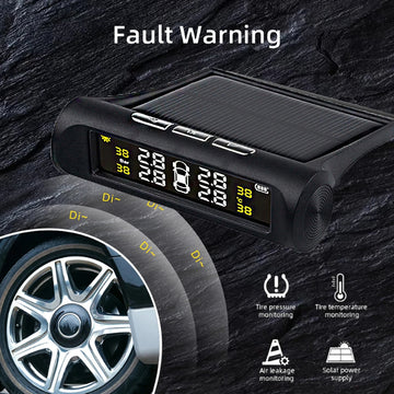Car Solar Tire Pressure Monitoring System With Display